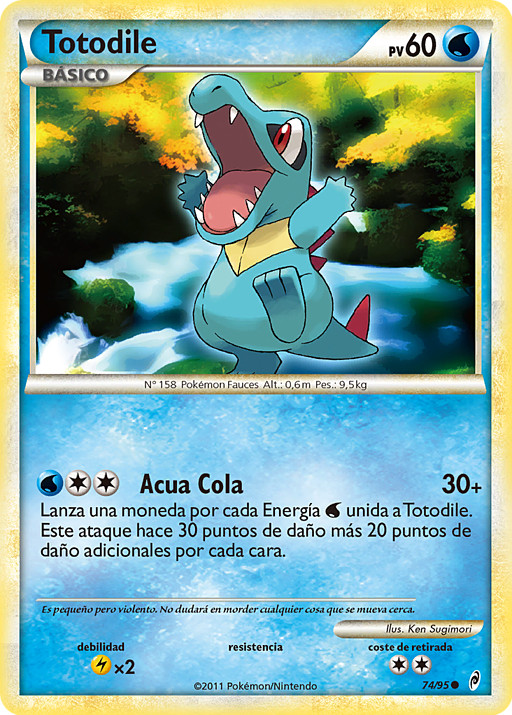 Totodile 074 95 Llamada De Las Leyendas Pokemon Paraiso