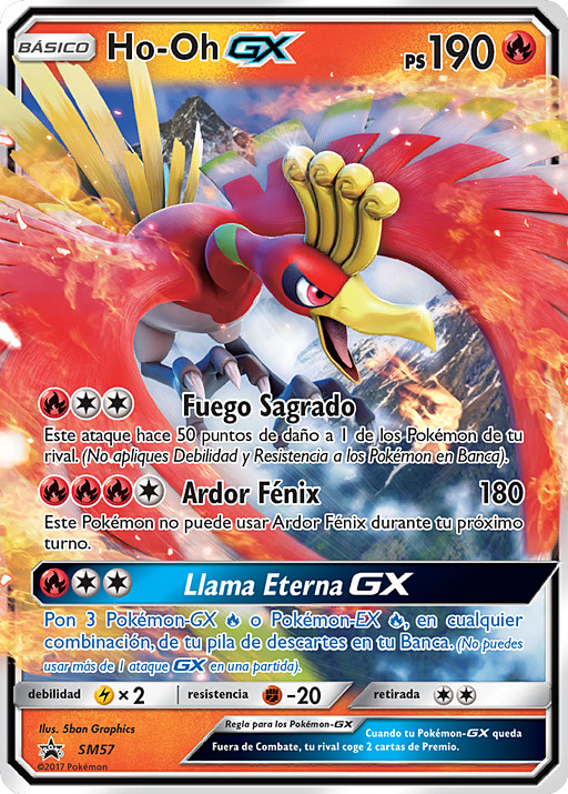 Carta Pokémon Lendário Ho-oh Gx Sombras Ardentes