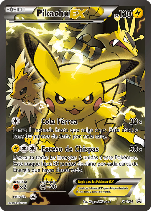 Pikachu Ex Xy124 Xy Cartas Promocionales Pokémon Paraíso