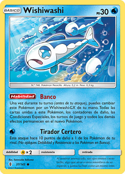 Carta Pokémon Wishiwashi Gx 38/145 Guardiões Ascendentes