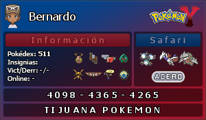 Tarjeta de PKMNTRNRBERNX